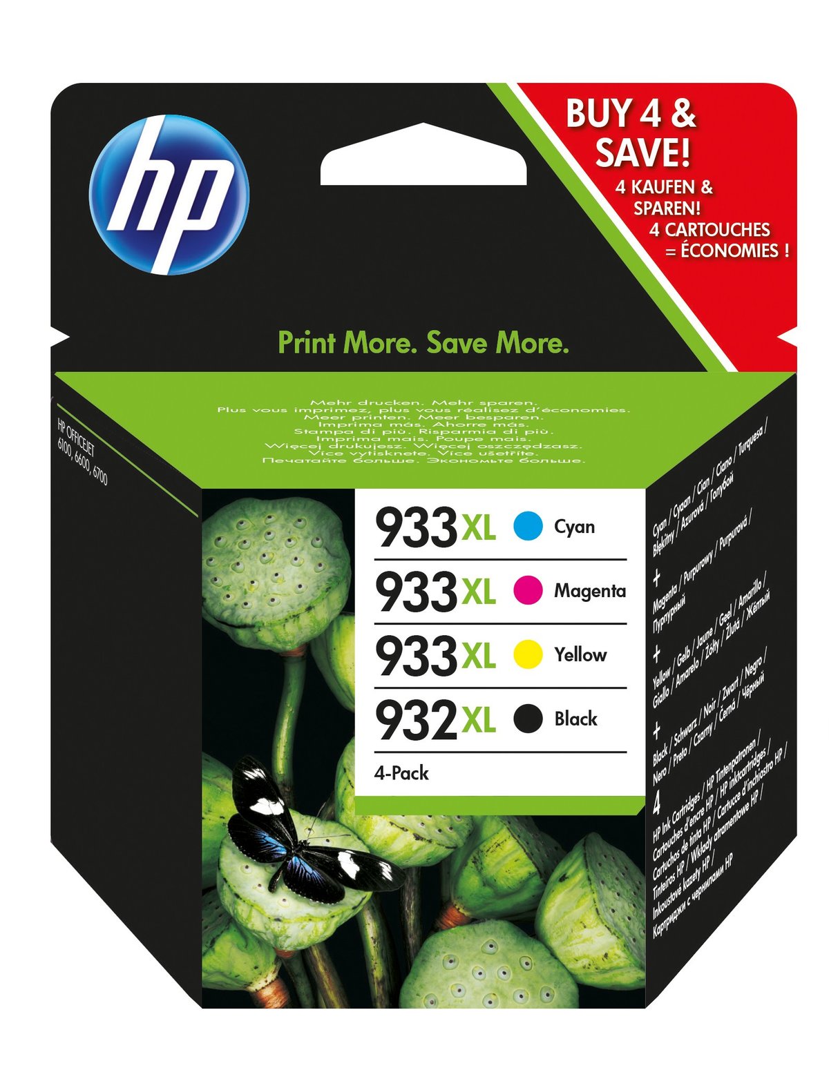 HP 933, 932 CMYBK 4-pack 