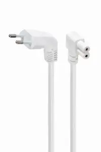 CABLE POWER EU 2.5M ANGLED/PC-184L-VDE-2.5M-W GEMBIRD