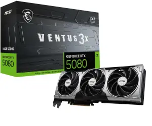 Graphics Card|MSI|NVIDIA GeForce RTX 5080|16 GB|GDDR7|256 bit|PCIE 5.0 16x|Dual Slot Fansink|1xHDMI|3xDisplayPort|RTX508016GVENTUS3XOC