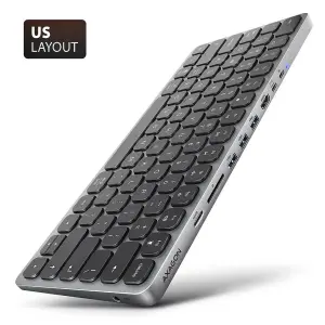 KEYBOARD + I/O HUB 9IN1/0.6M HMC-KB-US AXAGON