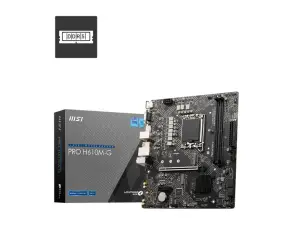 Mainboard|MSI|PRO H610M-G|Intel H610|LGA 1700|micro ATX|RAM DDR5-SDRAM|2xSlots|1xPCI Express x1 slots|1xPCI Express x16 slots|1xNumber of M.2 (M) slots|PROH610M-G